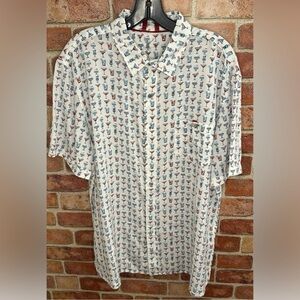 NiCoby Premium men's Happy Hour button down shirt size XL